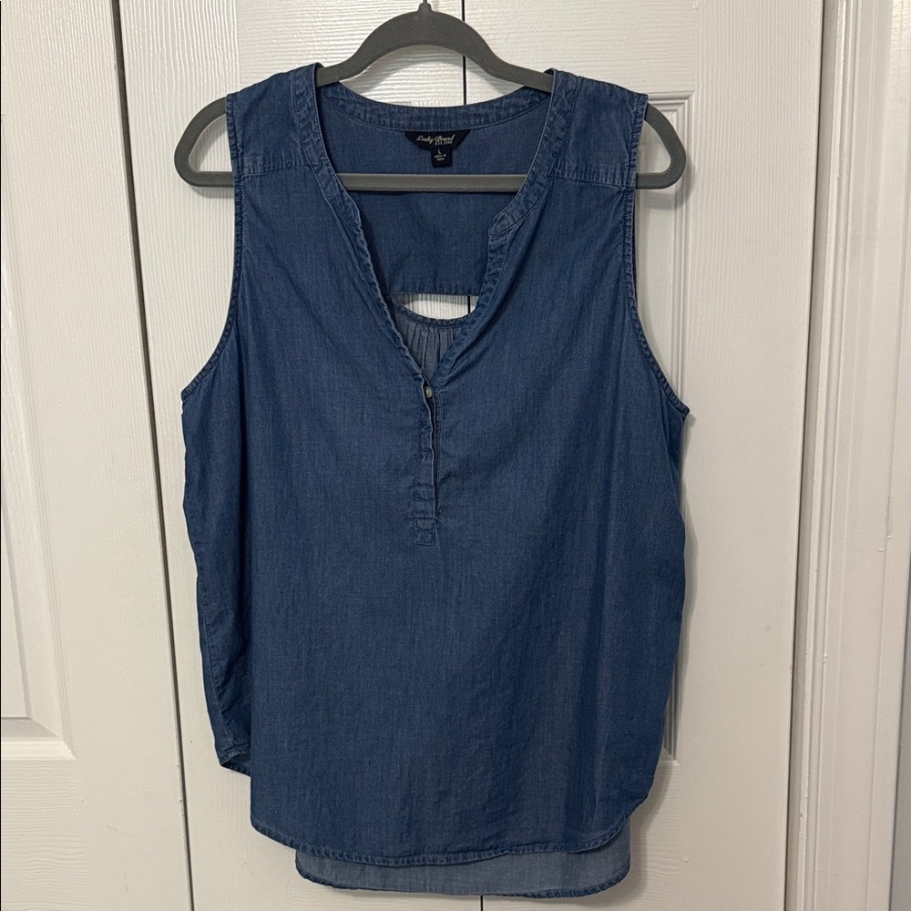 Lucky Brand Chambray Tank Sleeveless Top